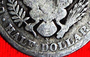 Lot of (5) 1904O1908D1907D1907S1904O 90% Silver Barber Half Dollars