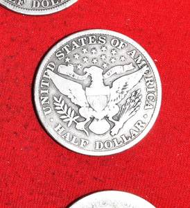 Lot of (5) 1908D1904P1909P1908D1907D 90% Silver Barber Half Dollars
