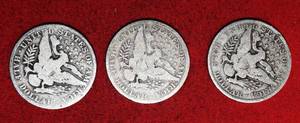 Lot of (3) 1901P1908D1906P 90% Silver Barber Half Dollars