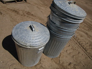 Galvanized  Trash Cans
