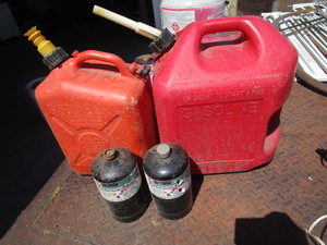 Gas Cans, Coleman Bottles