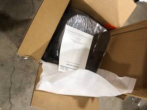  StyleWell Finwick Gunmetal Gray Backed Counter Stool with Dark Wood Seat (Set of 2)Customer Returns See Pictures