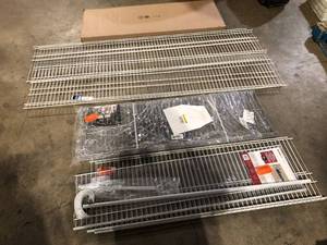 Lot of Assorted Metal Rack Shelving Various Sizes Models and Conditions   Customer Returns See Pictures