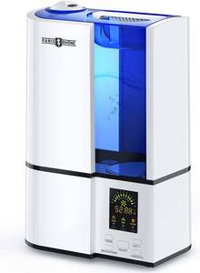 lot 43 image: PARIS RHNE Upgrade 4L Cool Mist Humidifiers with Humidistat, for Large Room, Plant Humidifier for Indoor, LED Display, 24H Timer, Sleep Mode, Night Light