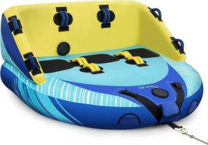 lot 44 image: EVAJOY 3 Person Towable Tube for Boating, Inflatable Towable Tubes for Boats