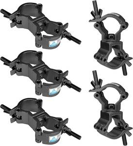 lot 61 image: 5 Pack Dual Swivel Clamp Turn As Needed Two 360 Degree Clamps Fits Pipe 1-1(32-35mm)