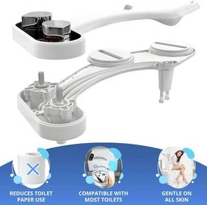 lot 63 image: CLEAR REAR Bidet Attachment Sprayer for Toilet - Self-Cleaning, Adjustable Water Pressure, Dual Nozzle Toilet Bidet Sprayer - Bidet Sprayer for Toilet