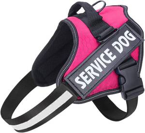 lot 65 image: Service Dog Harness, No Pull Easy On and Off Pet Vest Harness, 3M Reflective Breathable Medium