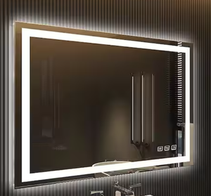 lot 69 image: TOOLKISS 48 in. W x 36 in. H Large Rectangular Frameless LED Light Anti-Fog Wall Bathroom Vanity Mirror Super Bright
