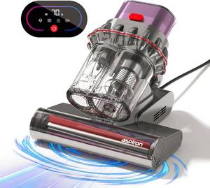lot 68 image: Mattress Vacuum Cleaner with Dust Sensor, 15Kpa UV Bed Vacuum, 99.9% Allergen Removal, Ultrasonic & 40000 RPMMin Brushroll Rotation, High Heating Octuple Tech, LED Display, Widened Brush, Corded