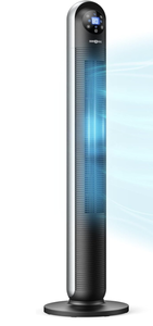 lot 77 image: PARIS RHNE Tower Fan, 44 Oscillating Standing Tower Fan, 24dB Quiet DC Cooling Fan, 12 Speeds Bladeless Fan