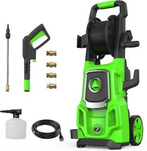 lot 89 image: Electric Pressure Washer, SWIPESMITH 3800 Max PSI, 2.6 GPM Power Washer Machine with Hose Reel,4 Quick Connect Nozzles, Foam Cannon, for Cars, Patios, and Floor Cleaning