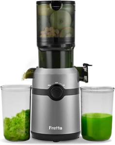lot 106 image: Cold Press Juicer Machines,Fretta Slow Masticating Juicer Machines with 4.25 Large Feed Chute,Fit Whole Fruits & Vegetables Easy Clean Self Feeding,High Juice Yield,BPA Free