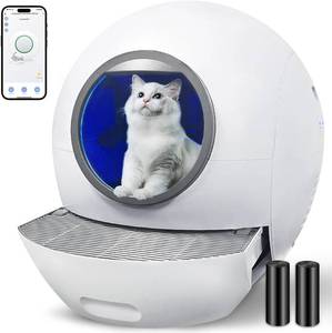 lot 131 image: Els PET Self-Cleaning Cat Litter Box, Automatic Cat Litter Box for Multi Cats, 60L Smart Litter Box
