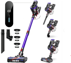 lot 137 image: Buture Cordless Stick Vacuum Cleaner 55mins 450W 38Kpa with Touch Display Stick Vacuum