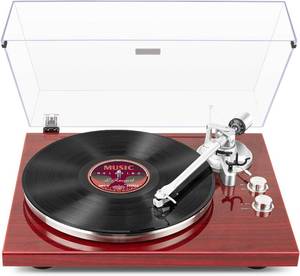 lot 141 image: 1 by ONE Belt Drive Turntable with Bluetooth Connectivity, Built-in Phono Pre-amp, USB Digital Output Vinyl Stereo Record Player with Magnetic Cartridge, 33 or 45 RPM