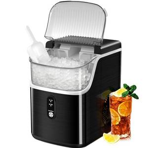 lot 156 image: Nugget Countertop Ice Maker with Soft Chewable Pellet Ice, Pebble Portable Ice Machine, 36Lbs24H, Self-Cleaning, Sonic Ice,
