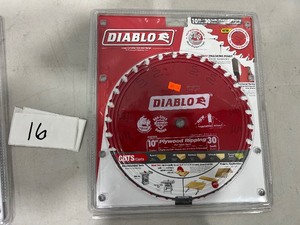 lot 16 image: 2 DIABLO 10 30 TOOTH PLYWOOD RIPPING SAW BLADES FOR TABLE SAW $70