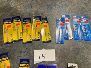 lot 14 image: LOT OF GLASS & TILE TUNGSTEN CARBIDE TIP DRILL BITS