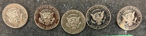 lot 127 image: 5) KENNEDY HALF DOLLAR PROOF COINS 1971S, 1973S, 1981S, 2004S, & 2018S