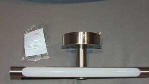 lot 34 image: JUSHENG Picture Lights for Wall 24.4 Inch, Brushed Nickel Metal Gallery Light Picture Lighting, Artwork Lighting Display Light 12W (70W Eqv.), Hardwired Connection, 3000K Warm White 840Lm 110V AC
