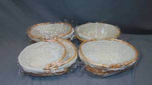 lot 40 image: 4 Pack Lot  Cornucopia Wicker Basket with Handles Natural Color 651174972626