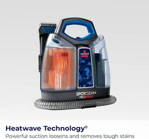 lot 10 image: Bissell SpotClean ProHeat Portable Spot and Stain Carpet Cleaner, 2694, Blue