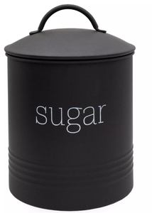 lot 18 image: AuldHome Design Enamelware Sugar Canister Rustic
