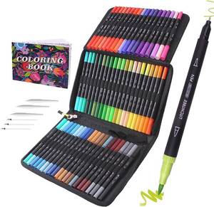 lot 36 image: Diuraa 72 Dual Tip Brush Markers Art Markers for Artists,Coloring Pens Brush & Fine Tip Markers for Kids Adult Coloring Books Calligraphy Drawing Sketching