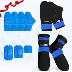 lot 38 image: SuzziPad Foot Ice Pack Cooling Socks & Cold Gloves for Chemotherapy Neuropathy, Comfort Items for Chemo Patients, Ideal for Plantar Fasciitis, Hand Pain Relief, Gout Relief for feet, L