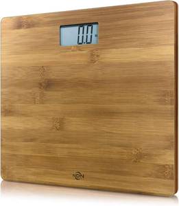 lot 42 image: NDN LINE Bamboo Digital Body Weight Bathroom Scale  Feel the Natural Wood