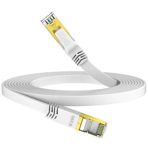 lot 43 image: Cat 8 Flat Ethernet Cable 100ft, KASIMO Cat8 High Speed Flat Internet Network LAN Cable 40Gbps 2000MHz SSTP Network Patch Cord with Gold Plated RJ45 Connector (100 ft)