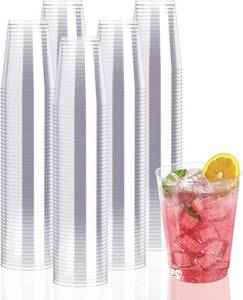 lot 58 image: 300 Pack Clear Plastic Cups 10 oz Disposable Cups Heavy-duty Plastic Drinking Cups, Plastic Party Cups, Hard Plastic Cups for Wedding, Home, Dinner and other Events