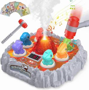 lot 77 image: OKKIDY Whack A Mole Game for Toddlers, Kids 3 To 8Year  Interactive Educational Toys with Sound and Light 8 Learning Cards