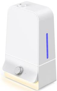 lot 100 image: Homech Ultasonic Cool Mist Humidifier White Rohs HM-AH003 Quiet 360 Mist Nozzle