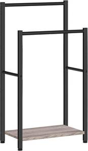 lot 108 image: Freestanding Towel Rack, 2 Tier Blanket Ladder Holder for Bathroom, 16.5L x 9.4W x 31.5H,  BG02LB01