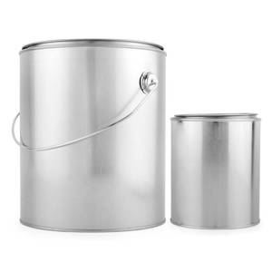 lot 123 image: 4 Pack Lot Gallon & Quart Empty Metal Paint Cans Set of 2 for Art Storage 651174984292