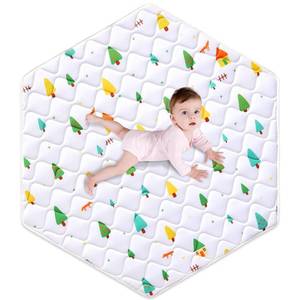 lot 134 image: Premium Foam Baby Hexagon Mat 52 X 45, Thick One-Piece Crawling Mat,   Floor Mat, Non-Slip Cushioned   Machine Washable for Easy Care.