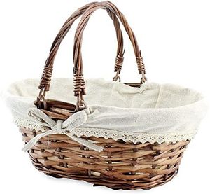 lot 136 image: 7 Pack Mixed Lot Cornucopia Wicker Basket 5 With Handles