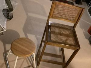 Caned Chair & Stool