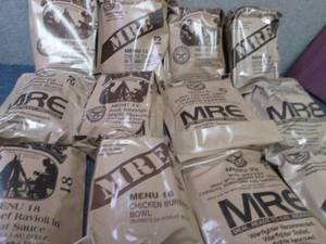 lot 2 image: Sealed Case of 12 MREs Meal Ready ...
