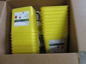 lot 22 image: Box of Covidien Yellow Chemotherapy...