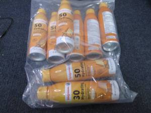 lot 37 image: 8-5.5 oz Cans Walgreens SPF 30 & 5...