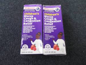 lot 61 image: 2- 6.8 oz Childrens Mucus, Cough &...