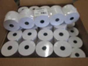 lot 105 image: Case of 50 Cash Register Paper Roll...
