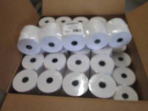 lot 106 image: Case of 50 Cash Register Paper Roll...