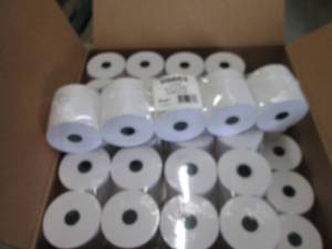 lot 107 image: Case of 50 Cash Register Paper Roll...