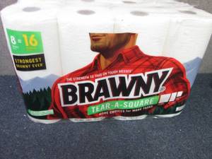 lot 133 image: 8 Rolls Brawny Tear A Square Paper ...