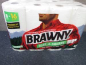 lot 134 image: 8 Rolls Brawny Tear A Square Paper ...