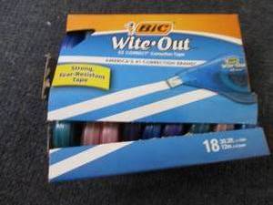 lot 136 image: BIC Wite-Out Brand EZ Correct Corre...